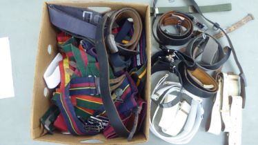 Miscellaneous military and related uniform webbing and similar uniform belts  (Please Note: this lot