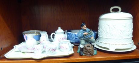 Ceramics: to include a Minton porcelain cabaret tray  14" x 14"; and a Spode Italian china bowl  9"