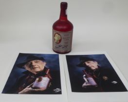 A bottle of Quentin Crisp single malt Scotch Whisky  bears a signature on the label & two similar
