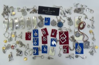 Jorgen Jensen, Danish metalware items of personal ornament: to include barrettes; pendants and