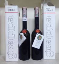 Wine: two bottles of Grappa Dalle uve Chianti