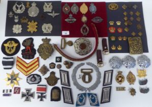 Miscellaneous, mainly German military uniform and other badges and accessories, some copies (