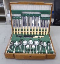 Mid 20thC Manchester silver plate and stainless steel cutlery and flatware  cased