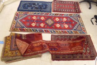 Rugs: to include a Persian runner, decorated with repeating diamond formation and stylised