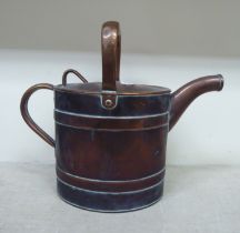 An early 20thC JS & Sons copper housemaids  watering can