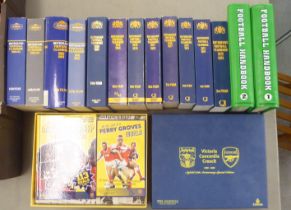Books, football themed: to include 'Rothmans Football Yearbooks' from the early 1970s to mid 1980s