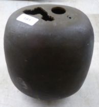 EFT - a bronze vase  bears impressed initials & dated 1980  9"h
