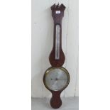 A late 19thC mahogany cased barometer  38"h