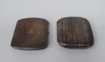 Two silver cigarette cases  mixed marks