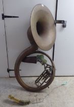 A brass tuba  38"h