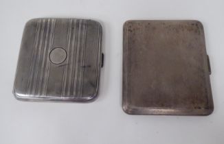 Two silver cigarette cases  mixed marks