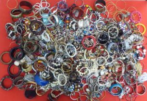 Costume jewellery, mainly bangles