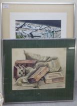 Two works by Peter Farley - figure studies  pen & watercolour  bearing signatures  12" x 16" & 11" x
