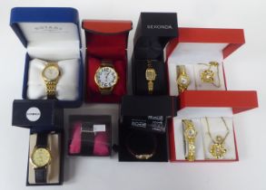 Eight various modern wristwatches: to include a lady's Sekonda; and a Rotary