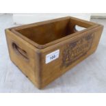 Two Harry Potter apothecary 'Diagon Alley' open wooden crates  11"h  9"w