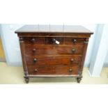 A Victorian mahogany chest.