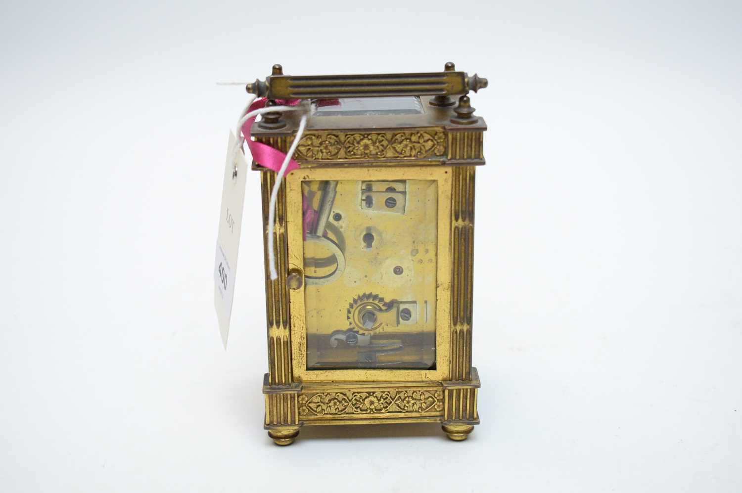 A 19th Century brass carriage clock. - Image 4 of 5