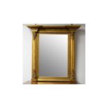 A Regency-style gold painted breakfront pier mirror.