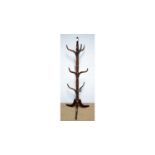 A Victorian style mahogany nine-branch hat and coat stand.