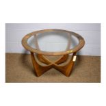 G-plan: a mid-Century teak ‘Astro’ pattern coffee table.