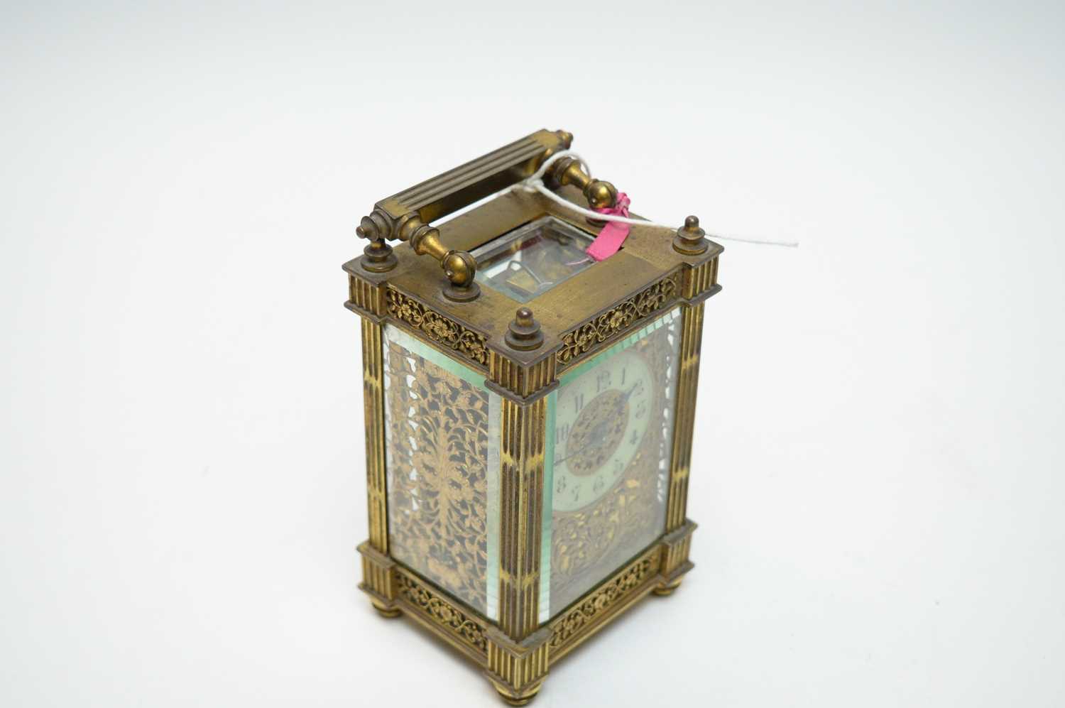 A 19th Century brass carriage clock. - Image 3 of 5