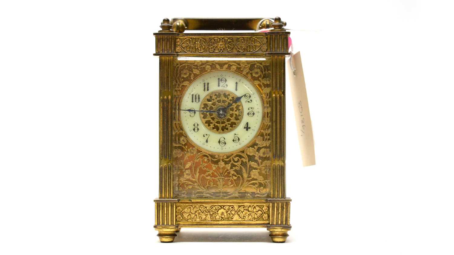 A 19th Century brass carriage clock.