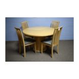 Skovby: a Danish extending segmental pedestal dining table. model SM32MB.