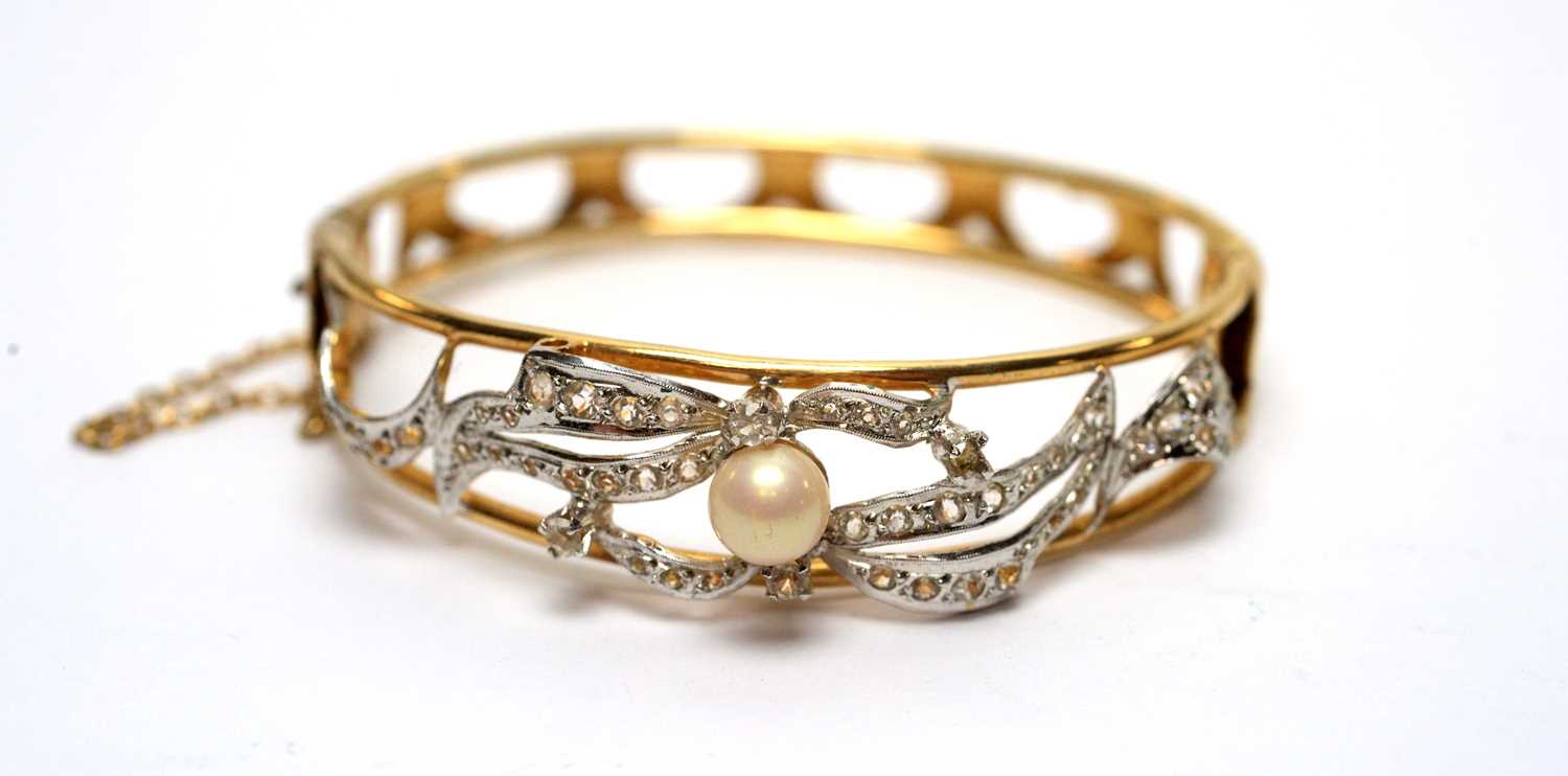 A 9ct yellow gold curb link bracelet, and a bangle - Image 2 of 5