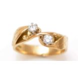 A two stone diamond ring,