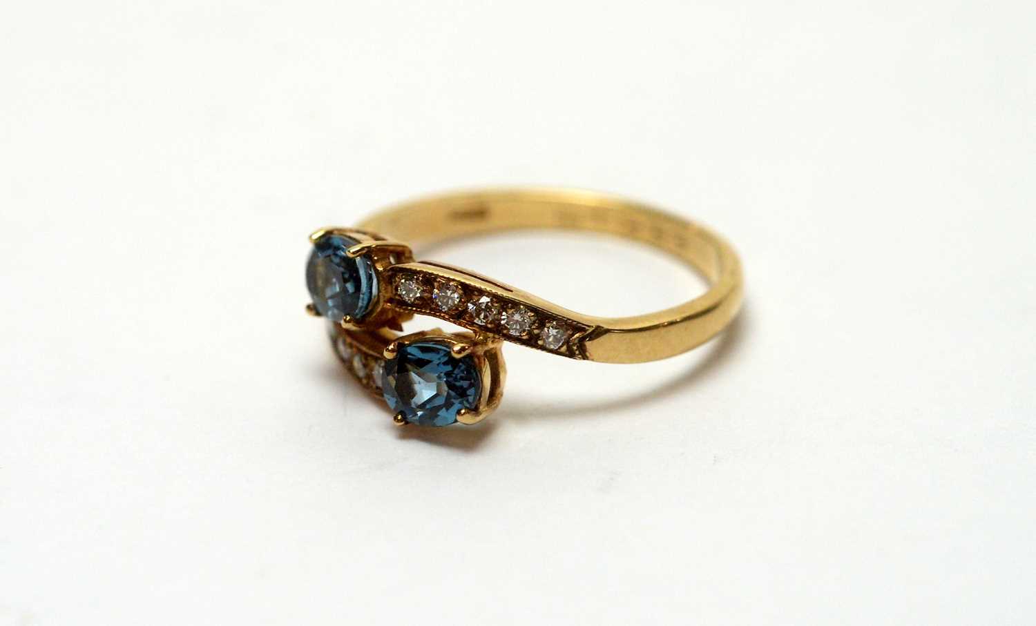 A topaz and diamond ring, - Image 8 of 8