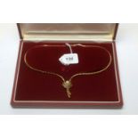 A 14ct yellow gold and cultured pearl necklace