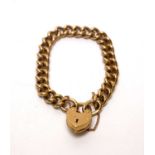 A 9ct yellow gold curb link bracelet,