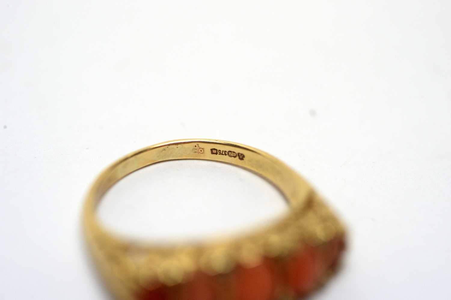 A diamond ring, and a coral ring, - Image 3 of 5
