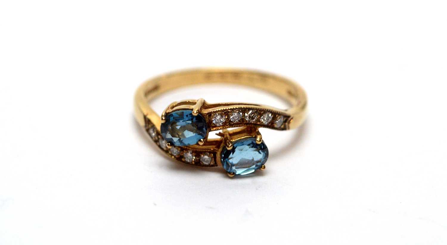 A topaz and diamond ring, - Image 7 of 8