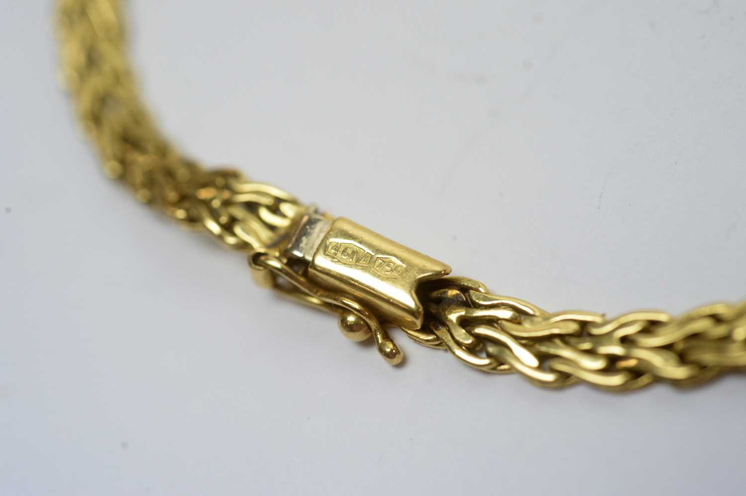 A sapphire set 18ct yellow gold bracelet, - Image 3 of 3