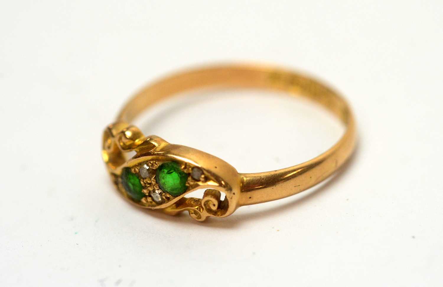 An emerald and diamond ring, - Image 3 of 3