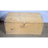 A vintage pine blanket box.