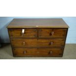 A late Georgian mahogany chest.