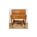 An Edwardian mahogany and satinwood banded bonheur de jour.