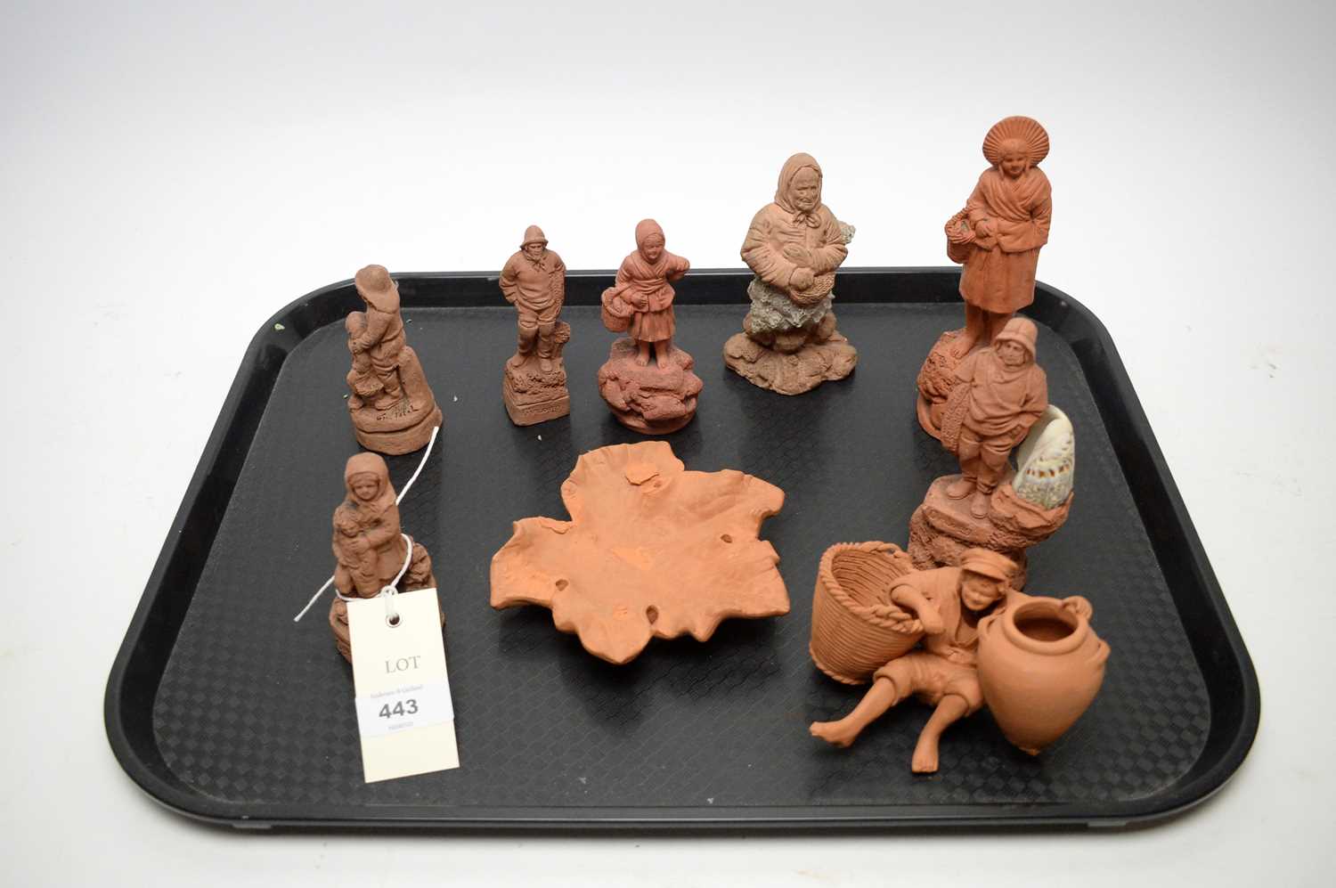 A selection of decorative ceramic wares and terracotta figures. - Image 9 of 20