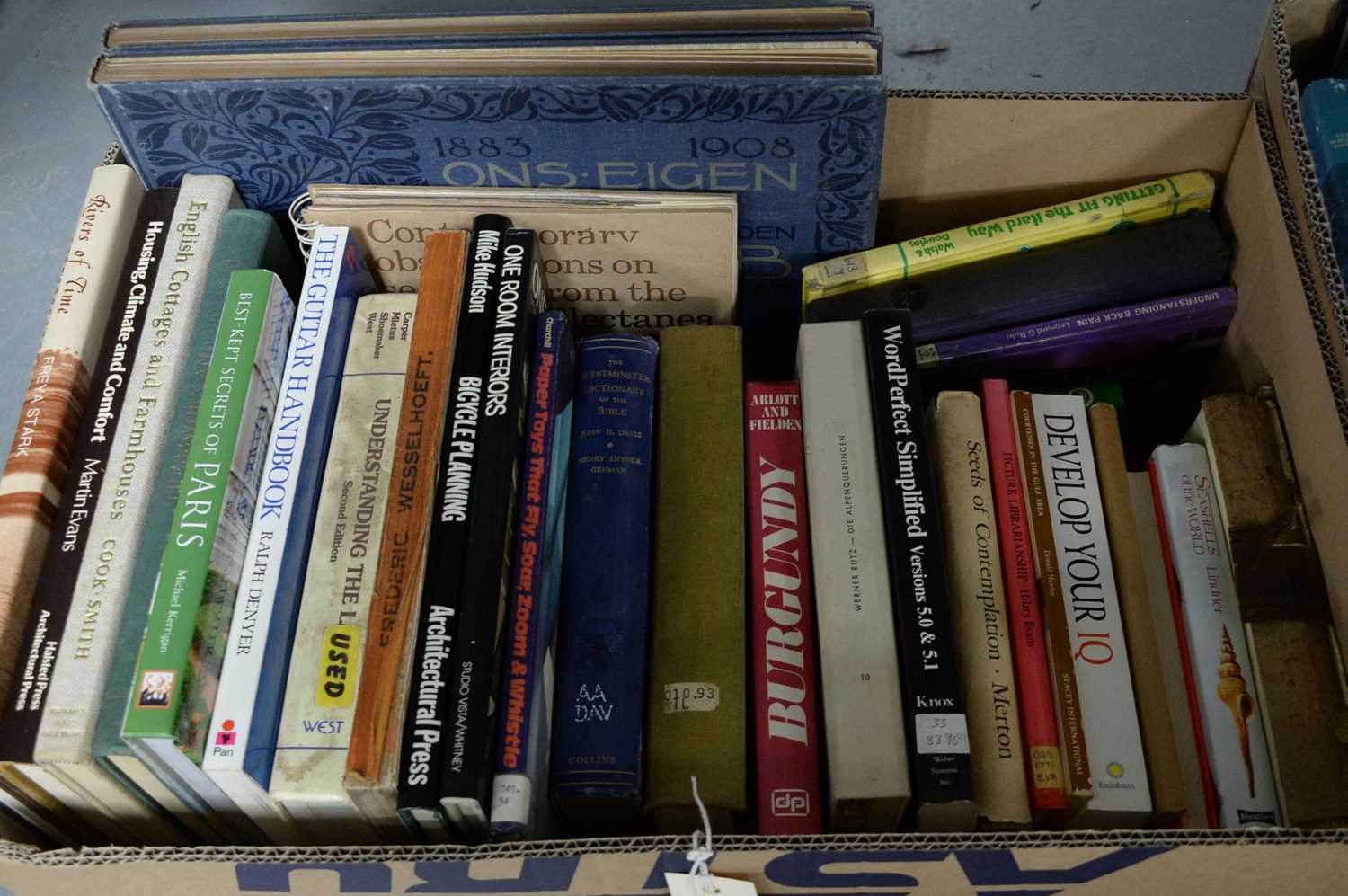 A selection of hardback and other books, contained across two boxes. - Image 2 of 3