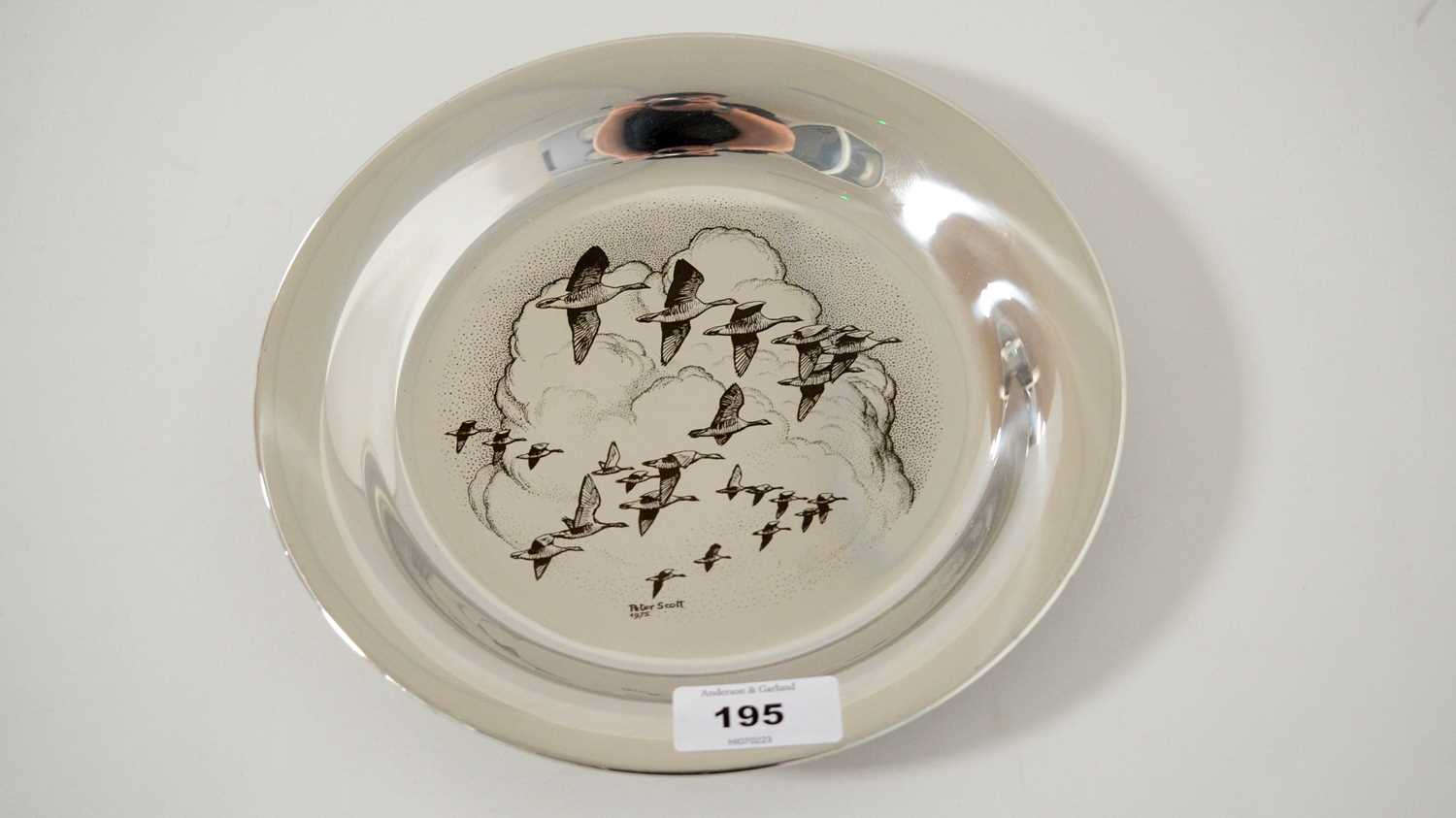 The Peter Scott silver Christmas Plate