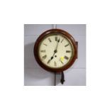 A late Victorian mahogany wall timepiece.