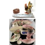 A collection of Maling decorative ceramic wares; and other items