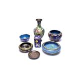 A collection of Chinese cloisonné enamel wares