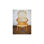 A modern ash and elm Windsor chair.