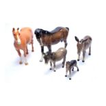A collection of Beswick equestrian figures
