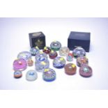 A collection of Perthshire Paperweights art glass paperweights; and various other makers.