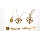 A selection of jewellery,