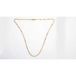 An 18ct yellow gold fine link necklace,